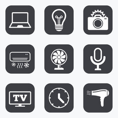 Home appliances, device icons. Air conditioning.