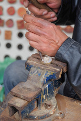 Craftsman making personalized