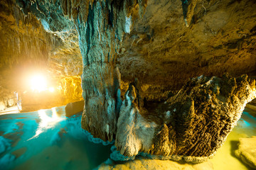 Lake inside Gyukusendo cave
