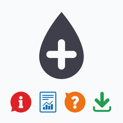 Fototapeta premium Water drop sign icon. Softens water symbol.