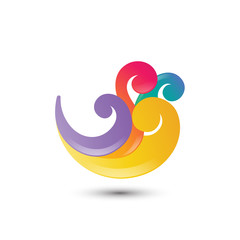 Wave Cloud Color Logo