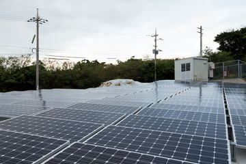 Solar panel at roof top