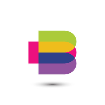 Abstract Color Letter B Logo
