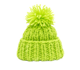 вязаная шапка с помпоном