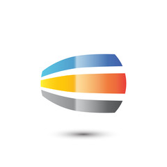 Wall Stack Letter E Logo