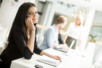 Fototapeta premium Young people working in the office