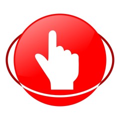 Red icon, hand vector ilustration