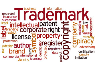 Fototapeta premium Trademark, word cloud concept 2