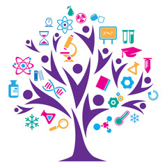 Smart People Science Tree Illustration