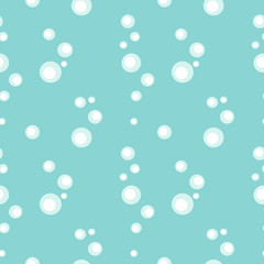 blue bubbles in the sea seamless vector pattern background illustration