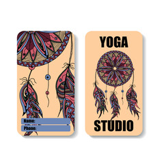 yoga studio banner with the image of a Dreamcatcher 