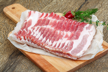 Raw bacon