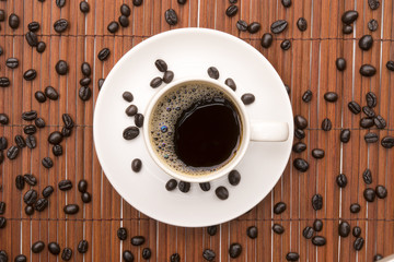 Coffee Cup and Coffee Beans