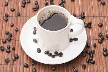 Coffee Cup and Coffee Beans