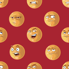 seamless pattern with emoticons