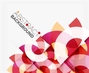 Geometrical vector background, circle shapes 