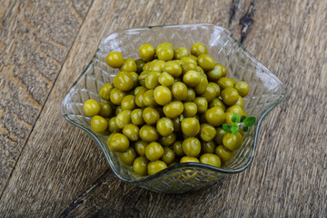 Canned green peas