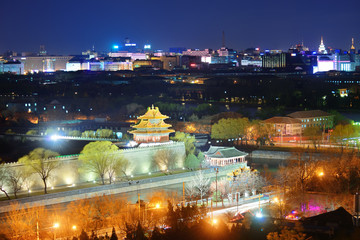Fototapeta premium Forbidden City at dusk