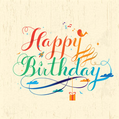 Happy Birthday calligraphy design