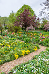Fototapeta na wymiar Beautiful Claude Monet's garden in Giverny in spring