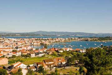 Fototapeta premium View of Isla de Arousa, Galicia, Spain