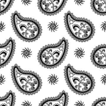 Background with black and white lace buta decoration items on white background.