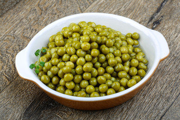 Canned green peas