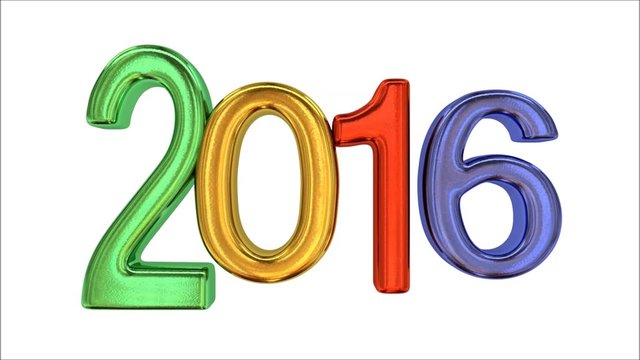 jumping 2016 in green, yello, red and blue