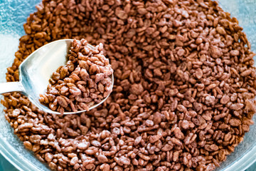 Serial chocolate taste to eat in the Japanese breakfast