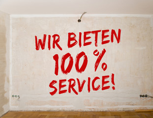 Wir bieten 100% Service