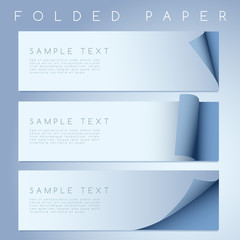 Set of Paper Curled Corners : Vector Illustration