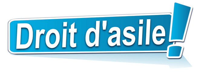 droit d'asile sur étiquette bleue
