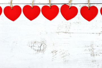 hearts on wood - love concept