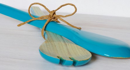 Salatbesteck türkis