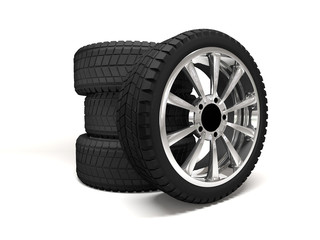Obraz premium Car wheel 3d rendering