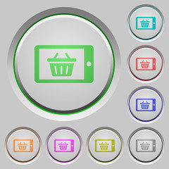 Mobile shopping push buttons