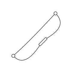 Bow weapon thin line icon 