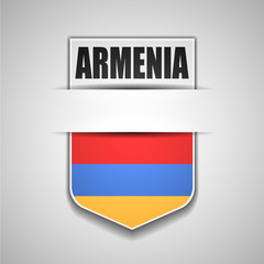 Armenia flag shield sign
