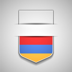 Armenia flag shield sign
