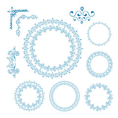 Vector Hand Drawn Doodle Border Set