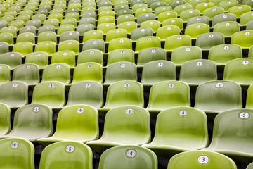 Fototapeta premium Sitzplatzangbot im Fussballstadion