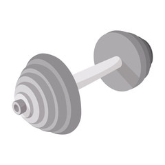 Barbell cartoon icon 