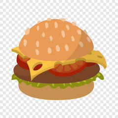 Hamburger cartoon sign
