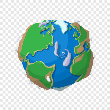Earth in cartoon style
