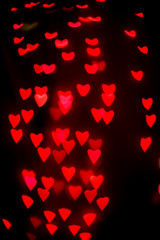 red bokeh background heart