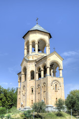 Belltower of Holy Trinity Cathedral (Tsminda Sameba). Tbilisi, Georgia