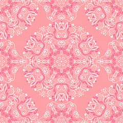 Seamless background with abstract ethnic pattern.
