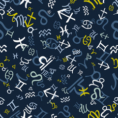 zodiac  seamless pattern