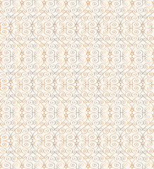 Abstract seamless pattern. Geometric texture. Floral swirl oriental ornament