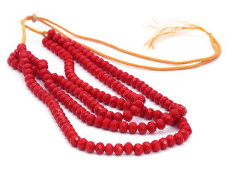 Red bead necklace